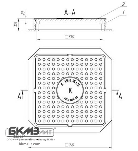 Квадраные люки из чугуна