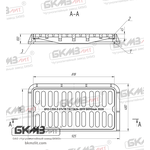 Дождеприемник чугунный магистральный ДМ2 (С250)-2-37x78